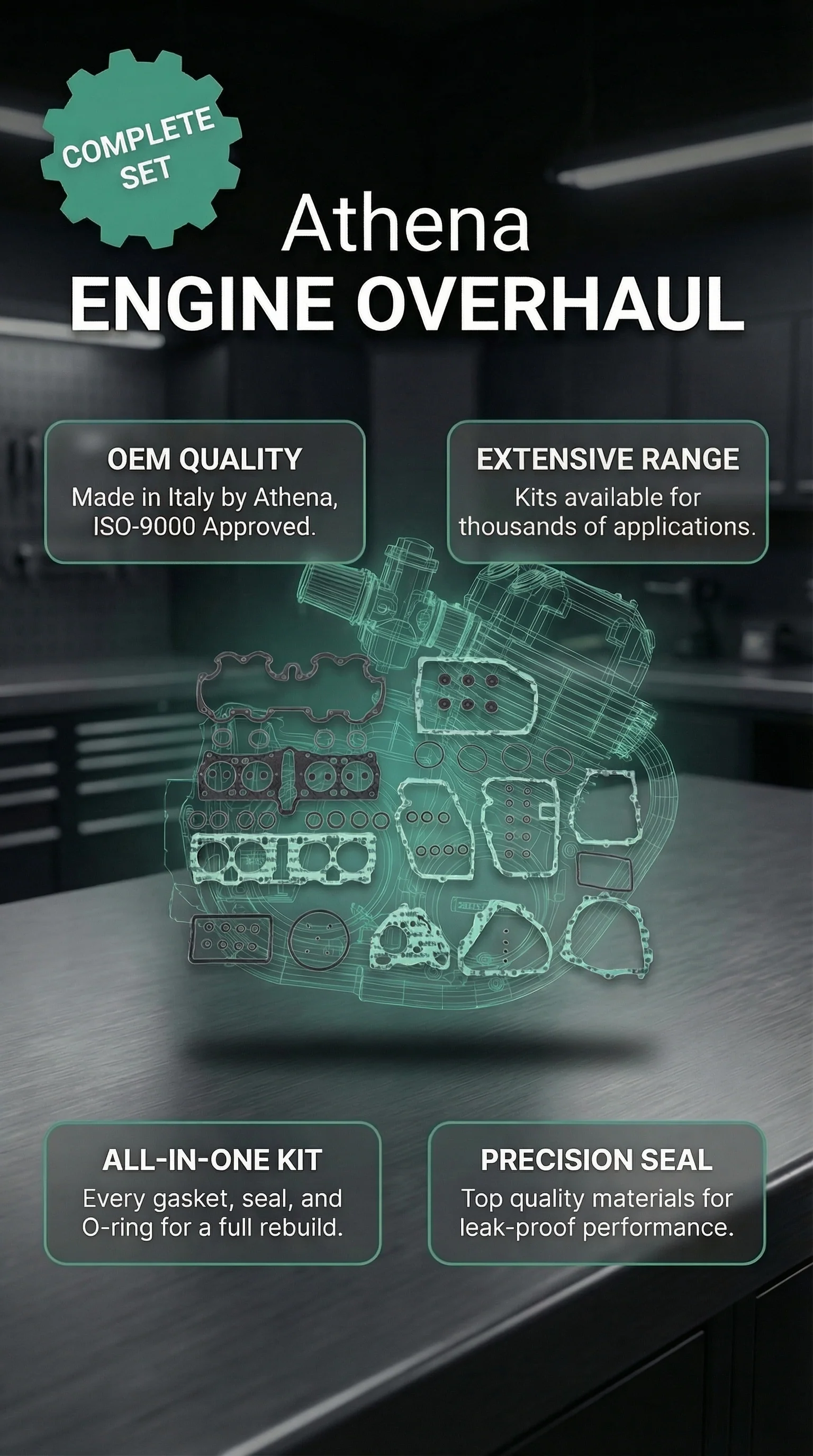 Premium Athena Engine Gasket Set - Image 2