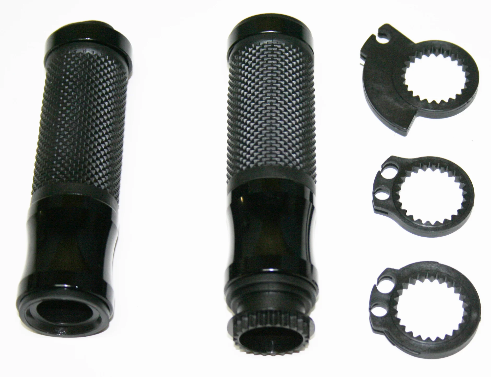 Black w Throttle Sleeve Style 7/8" Grip Set