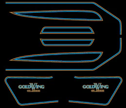 GL1000K 1977 Complete Decal Set ~ Black Model
