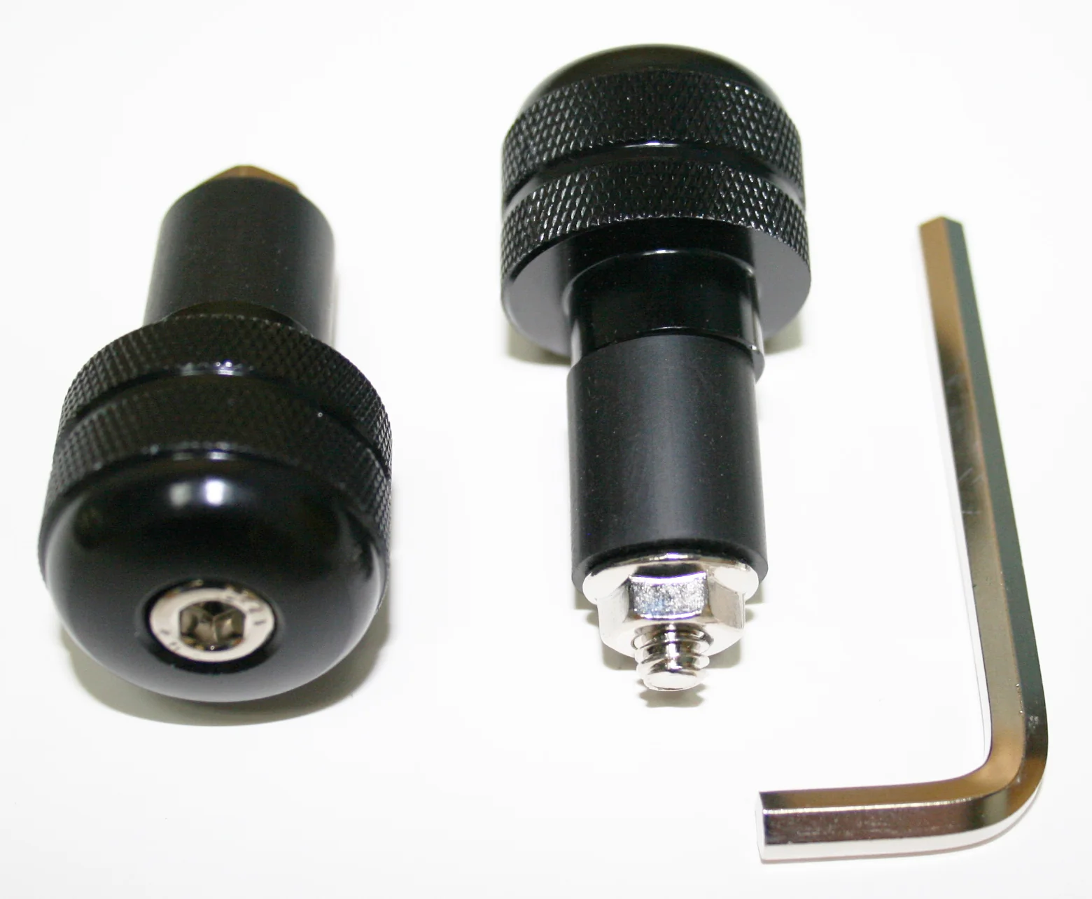 Knurled Black Handlebar End Plugs